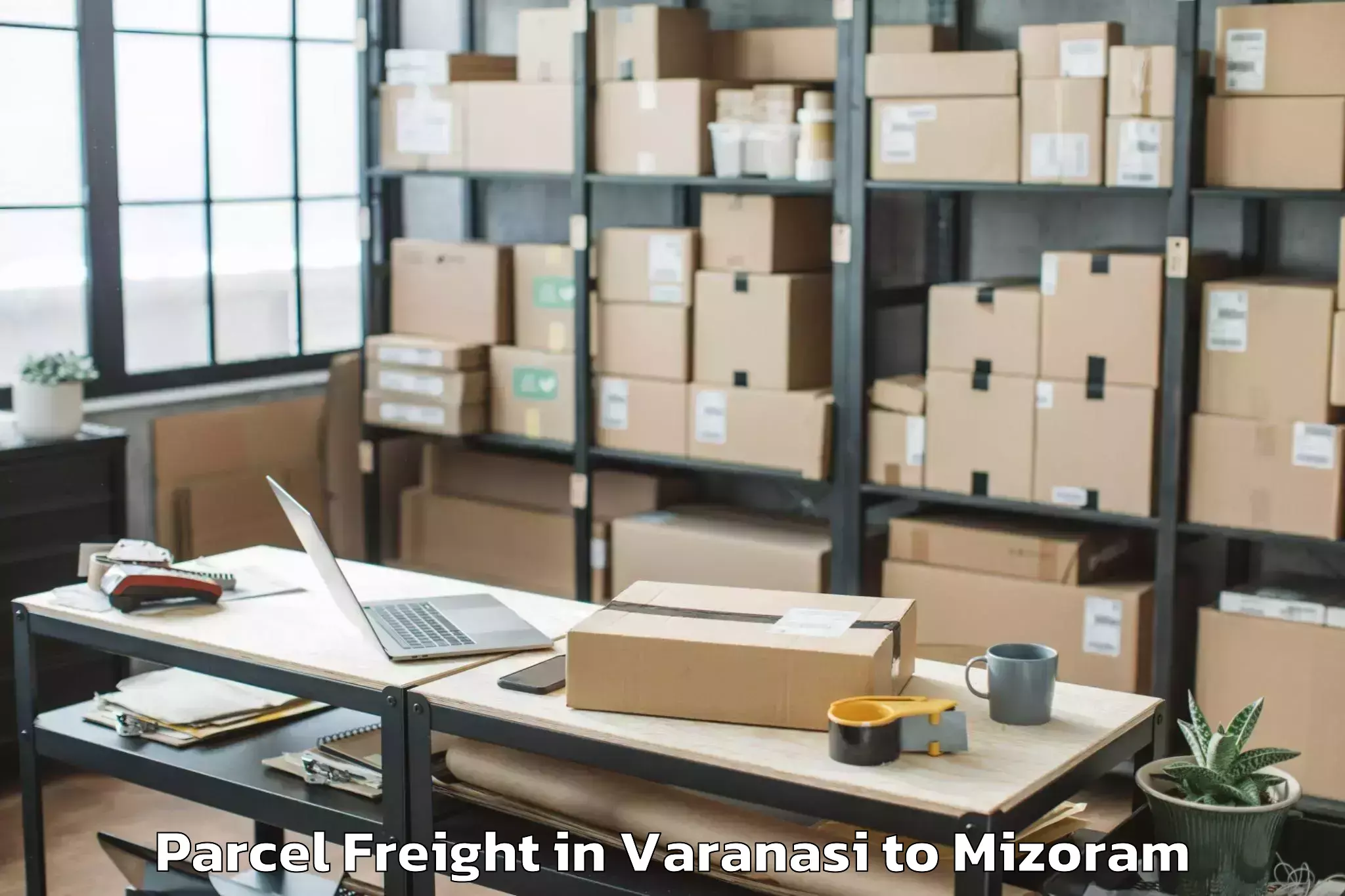 Get Varanasi to Thenzawl Parcel Freight